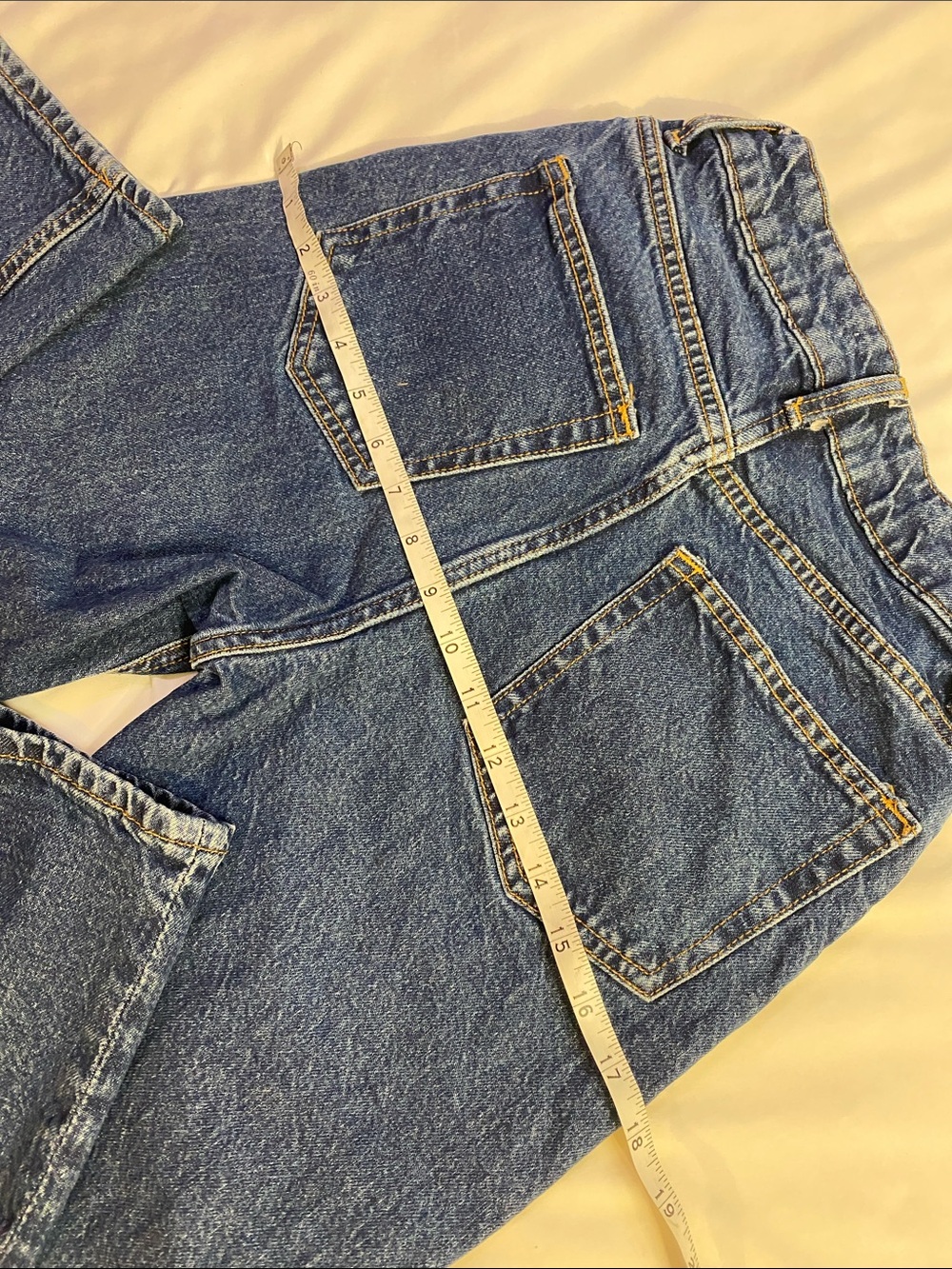 H&M Blue Denim Jeans with Gold Stitching - Picture 9 of 9